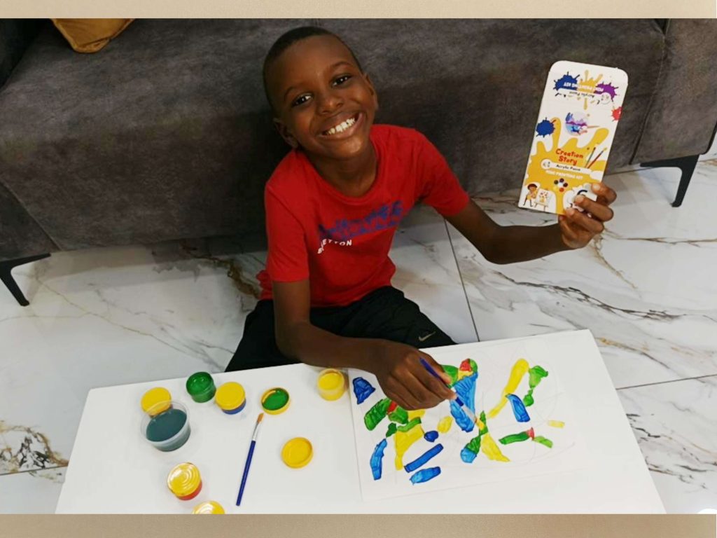 Acrylic paint in Ghana artist